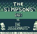 une photo d'Ã©cran de The Simpsons - Bart Vs. The Juggernauts sur Nintendo Game Boy